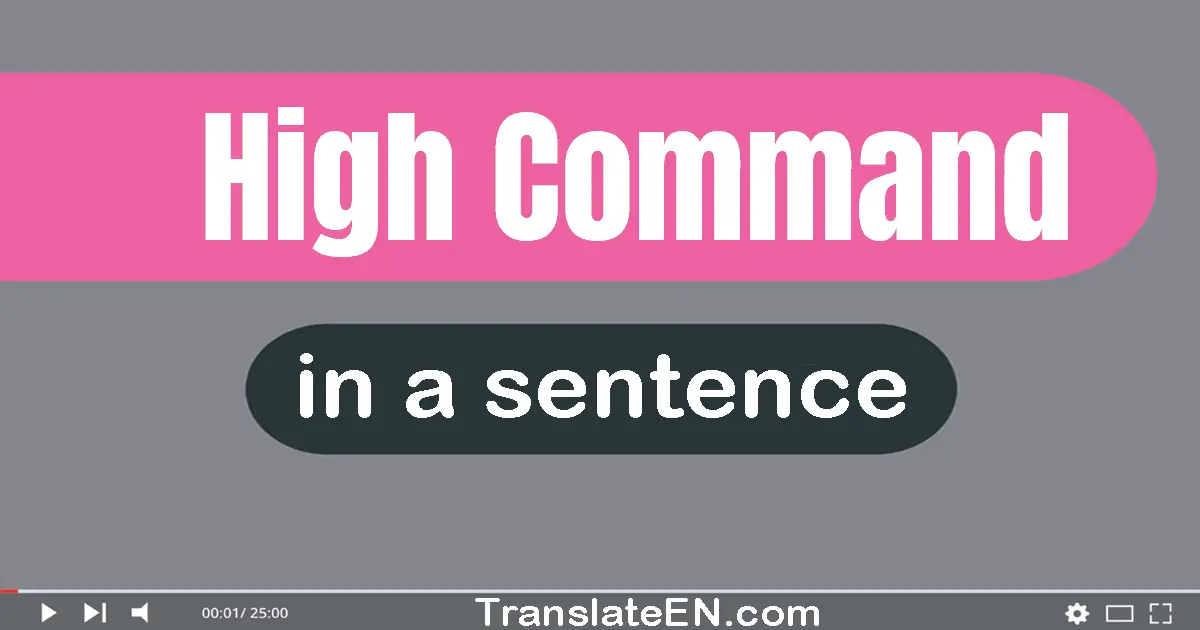 High Command in a sentence