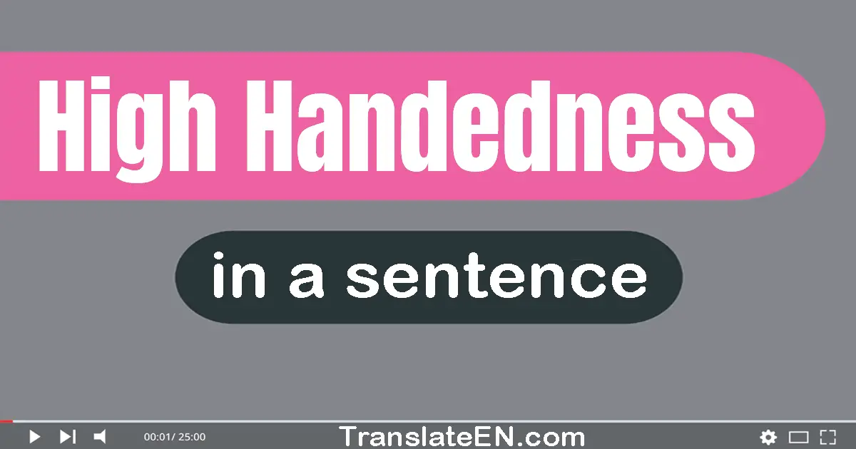 High-handedness in a sentence