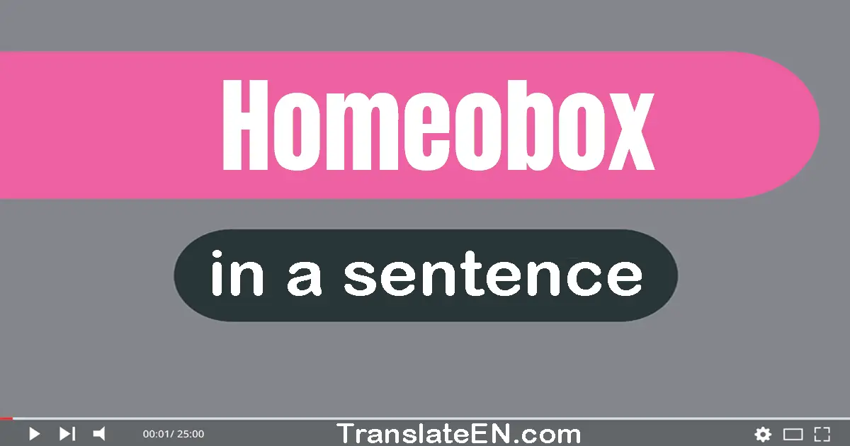 Homeobox in a sentence