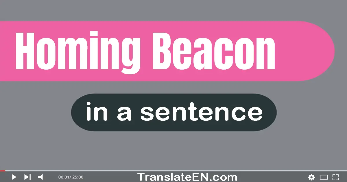 Homing Beacon in a sentence