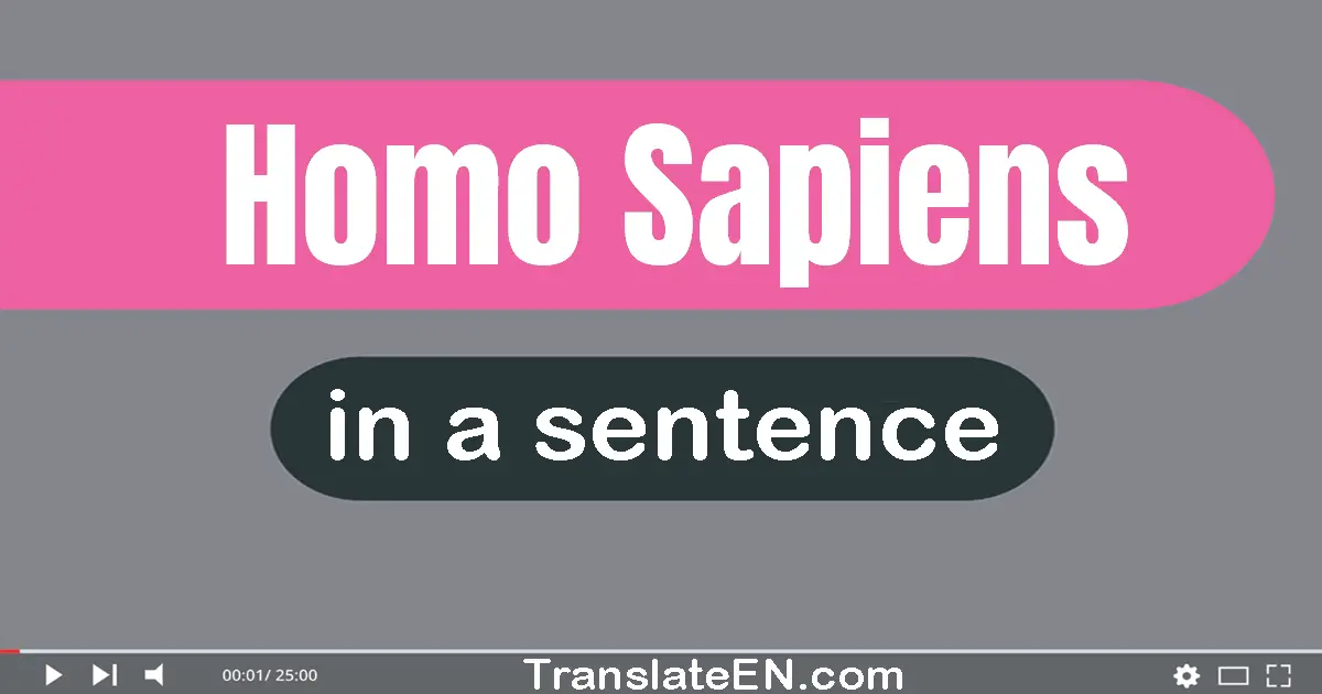 Use "homo sapiens" in a sentence | "homo sapiens" sentence examples