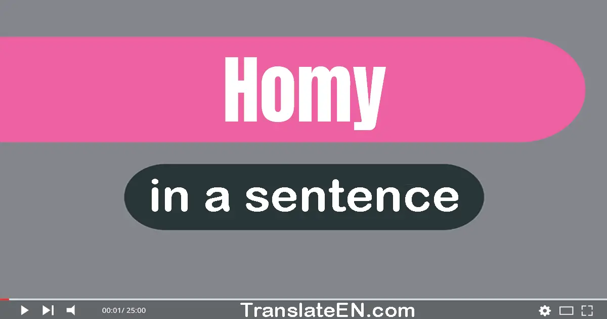 Homy in a sentence