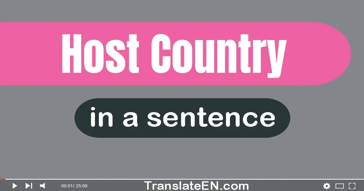 Host Country in a sentence