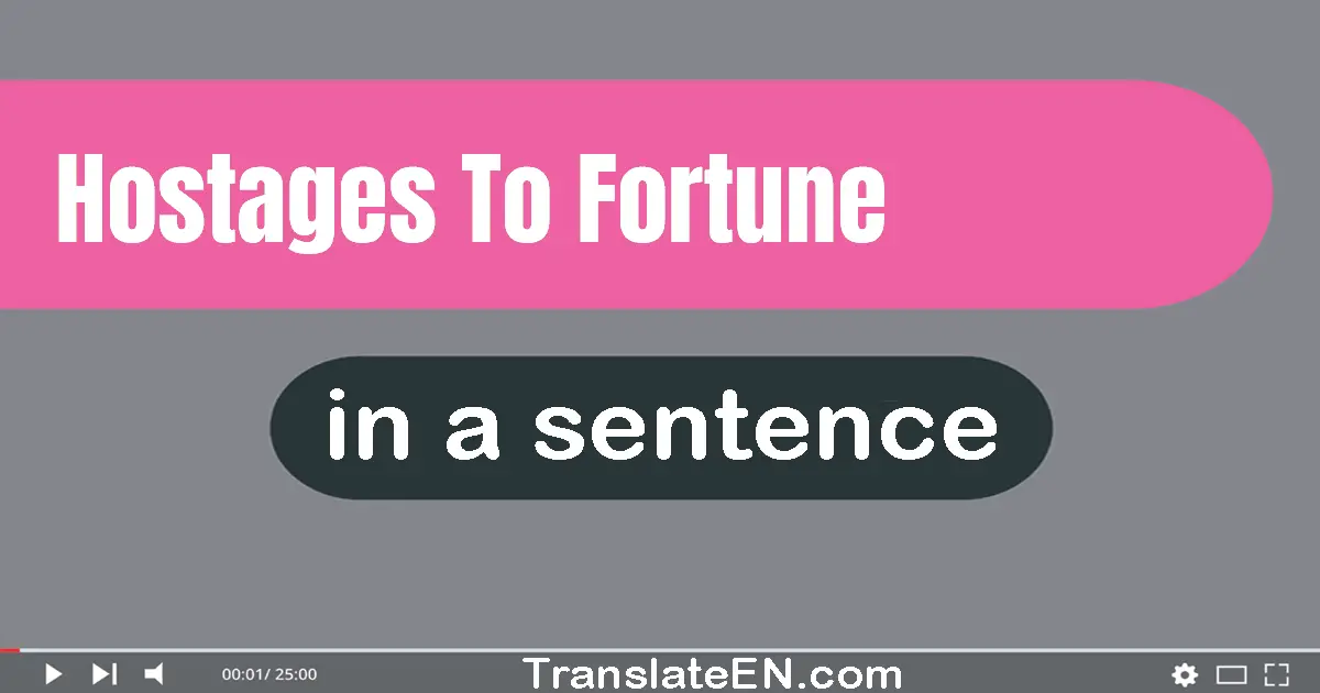 Hostages To Fortune in a sentence