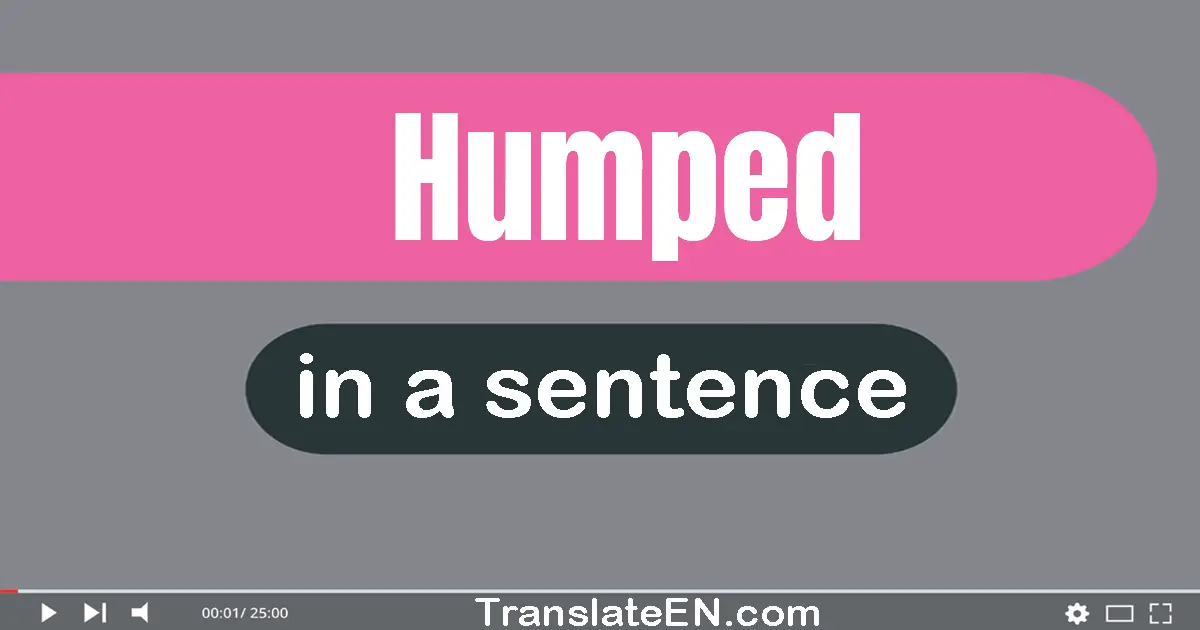 Use "humped" in a sentence | "humped" sentence examples