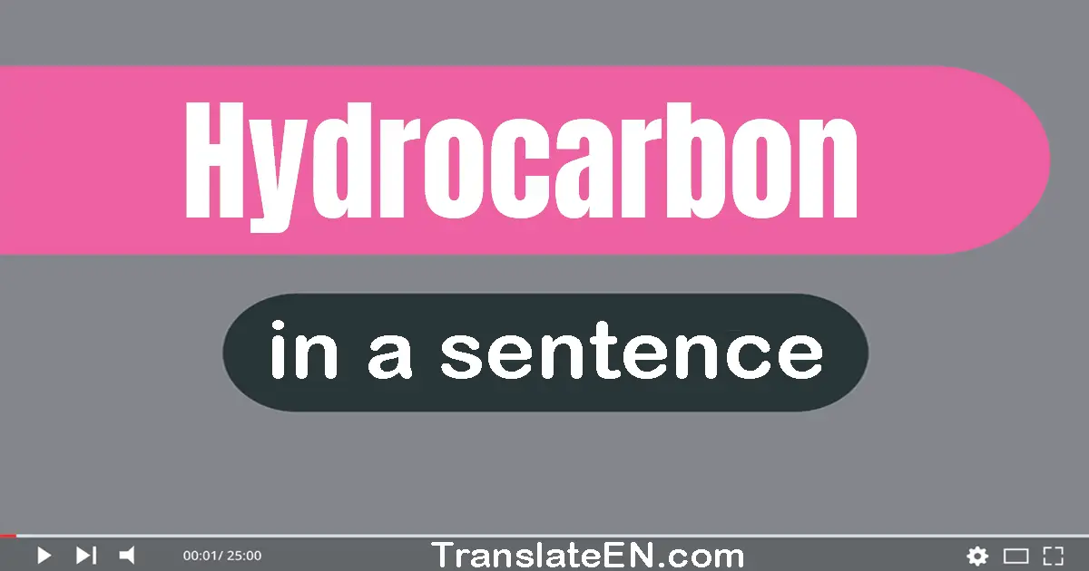 Hydrocarbon in a sentence