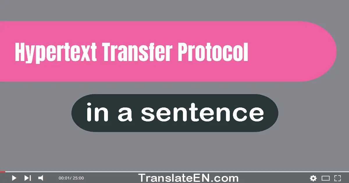 Hypertext Transfer Protocol in a sentence