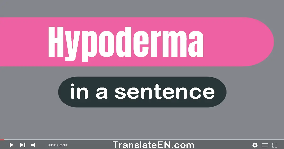 Hypoderma in a sentence