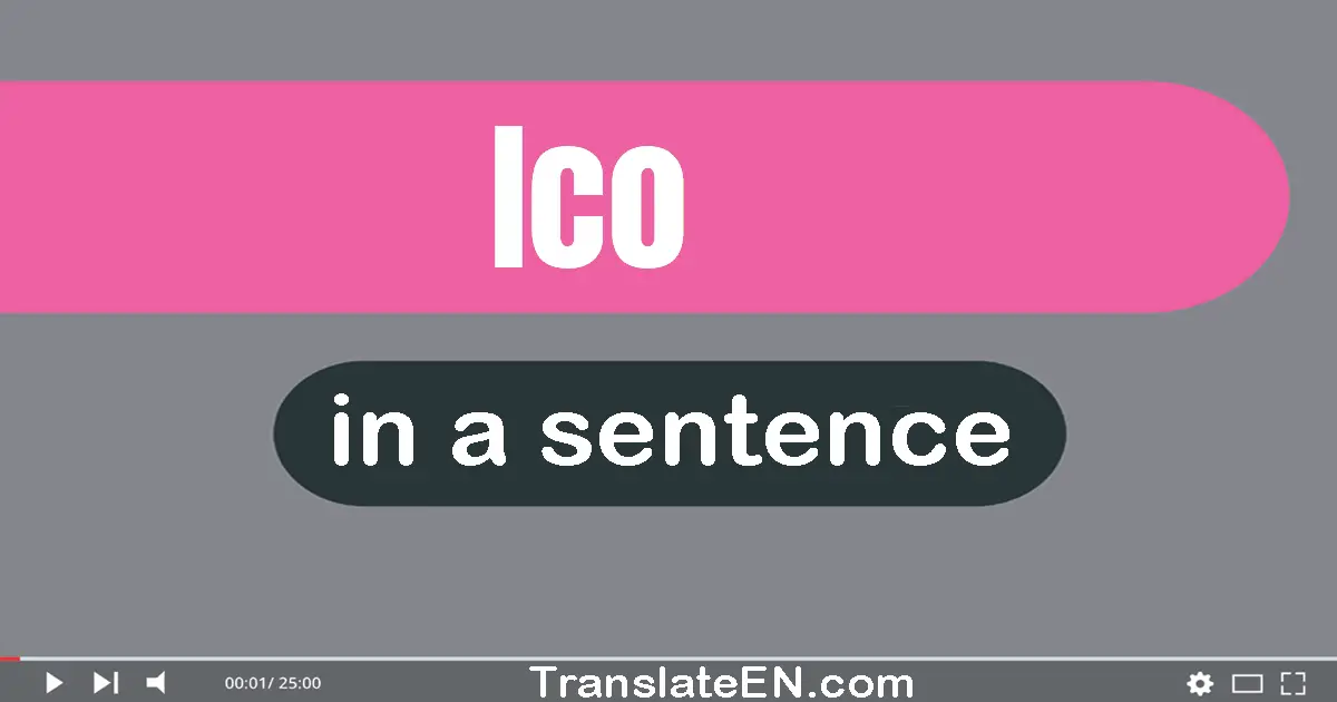 Ico in a sentence