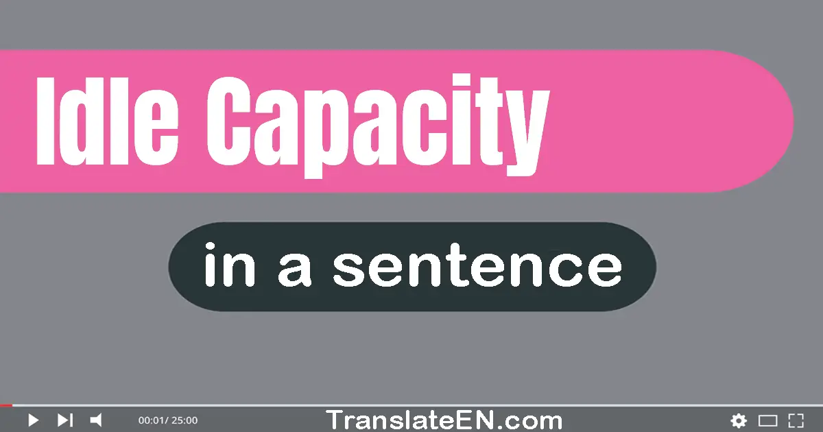 Idle Capacity in a sentence