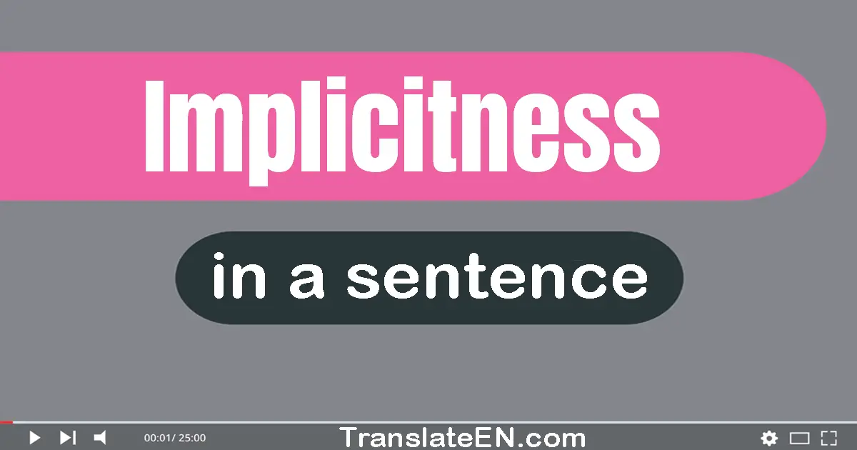 Implicitness in a sentence