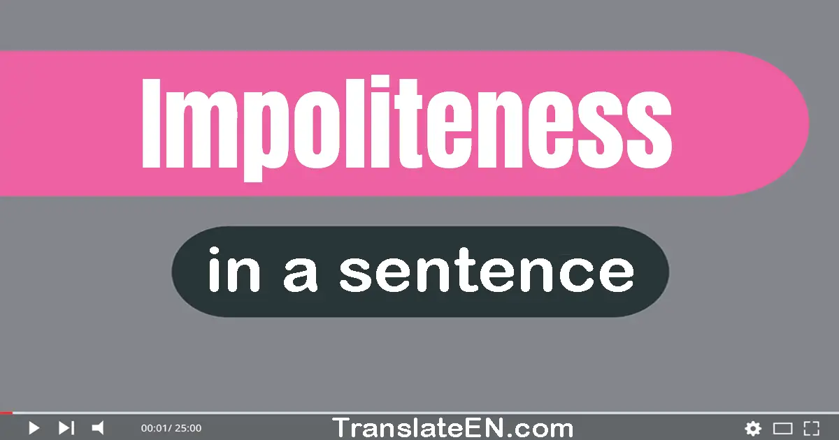 Impoliteness in a sentence