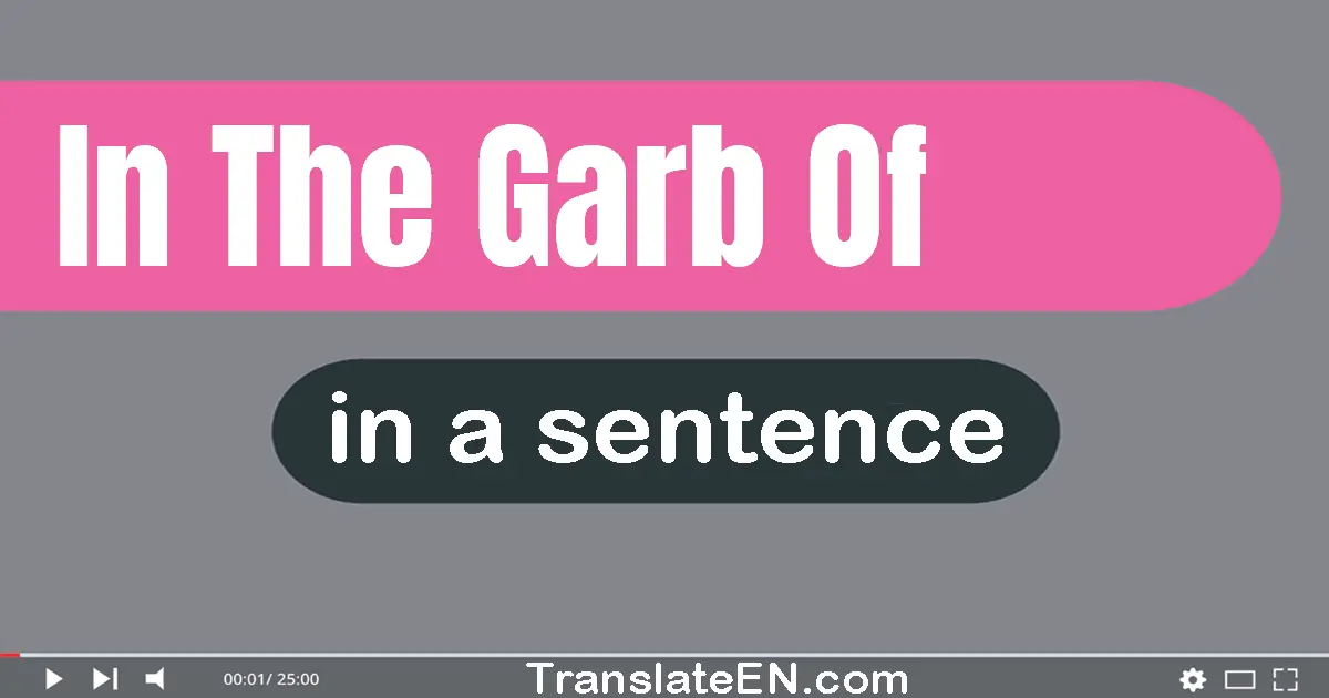 In The Garb Of in a sentence