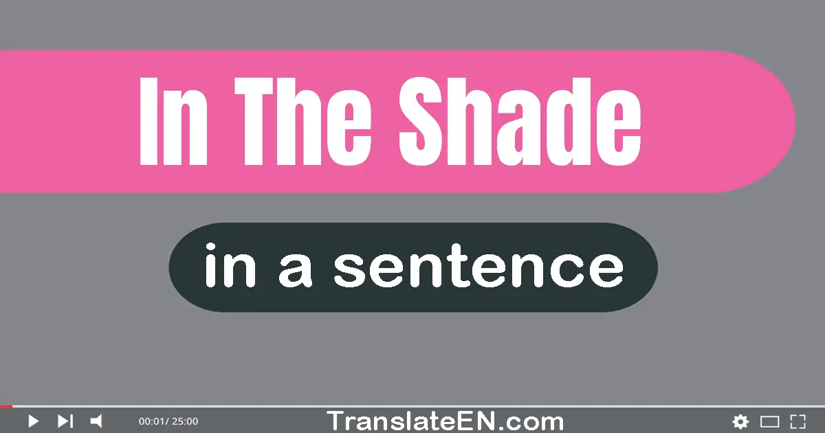 In The Shade in a sentence