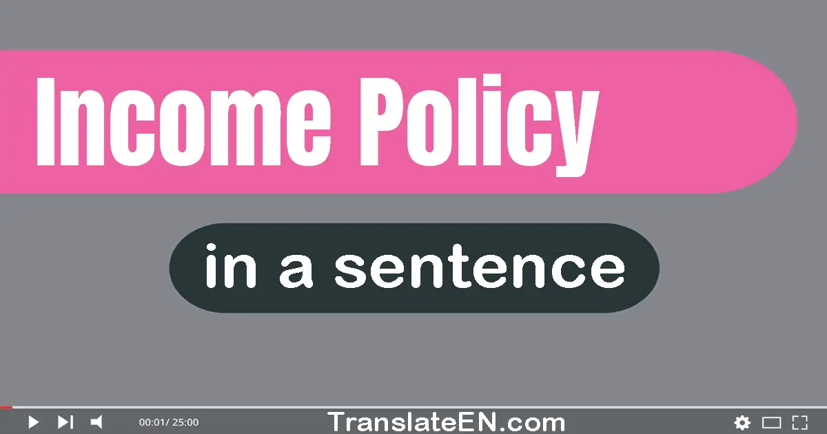 Income Policy in a sentence