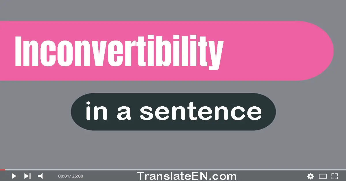 Inconvertibility in a sentence