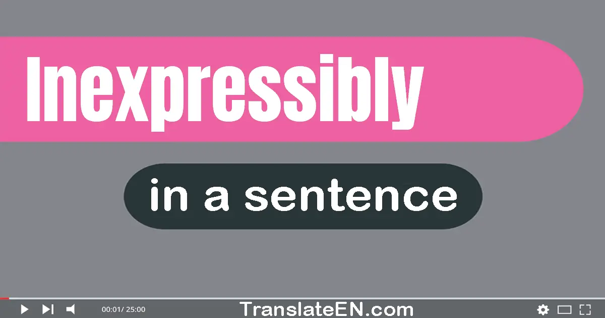 Inexpressibly in a sentence