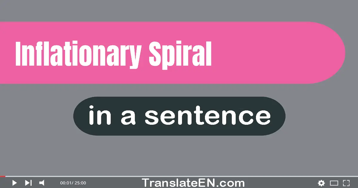 Use "inflationary spiral" in a sentence | "inflationary spiral" sentence examples