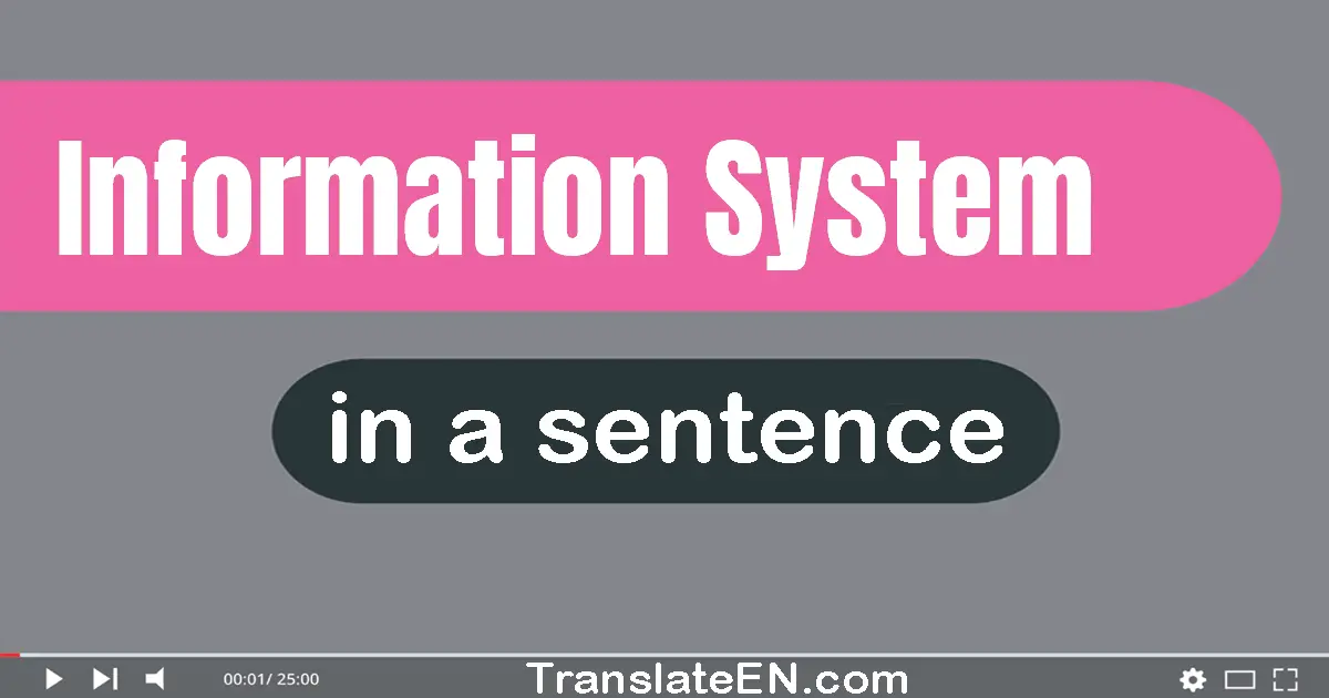 Information System in a sentence