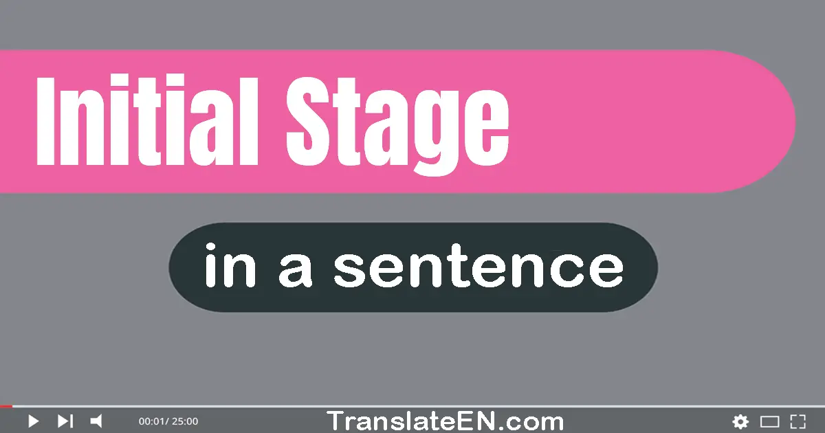 Initial Stage in a sentence