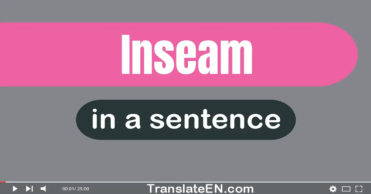 Inseam in a sentence