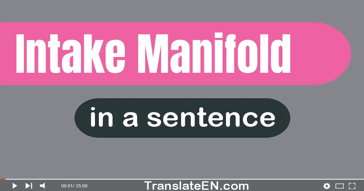 Intake Manifold in a sentence