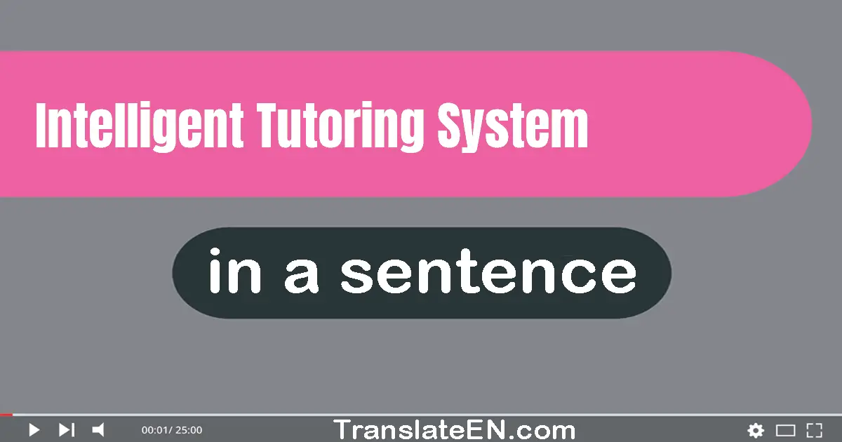 Intelligent Tutoring System in a sentence