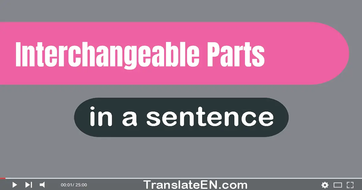 Interchangeable Parts in a sentence