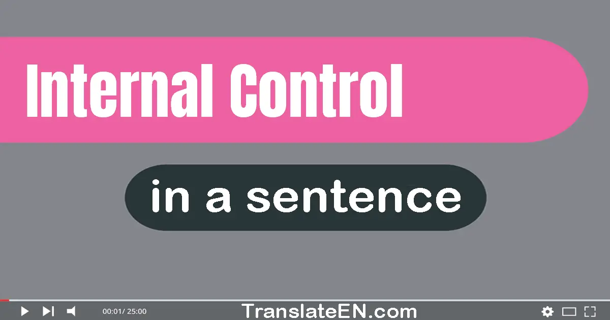 Internal Control in a sentence