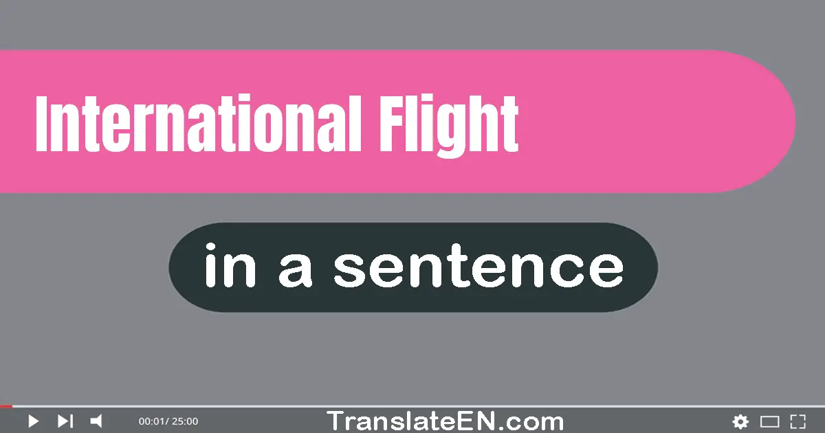 International Flight in a sentence