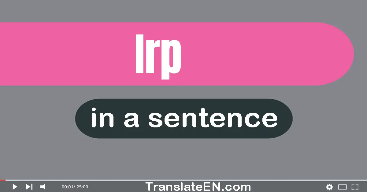 Irp in a sentence