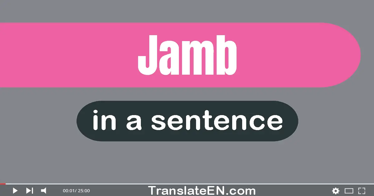 Jamb in a sentence