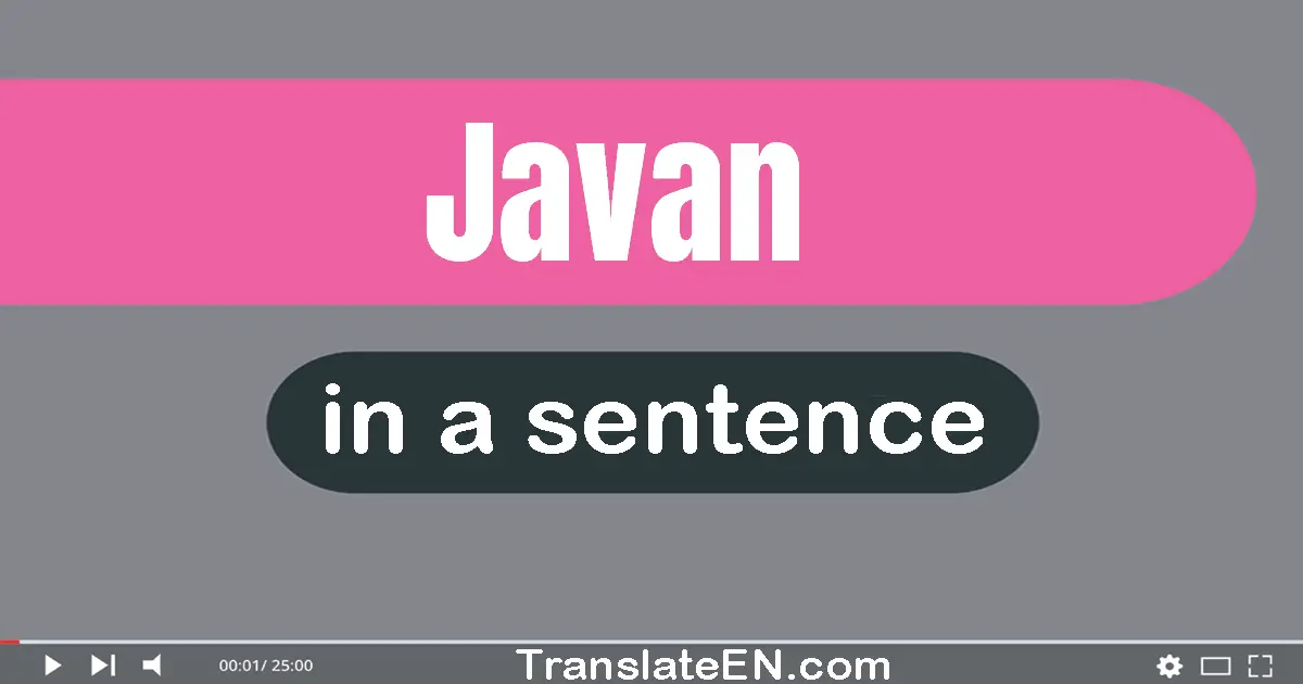 Javan in a sentence