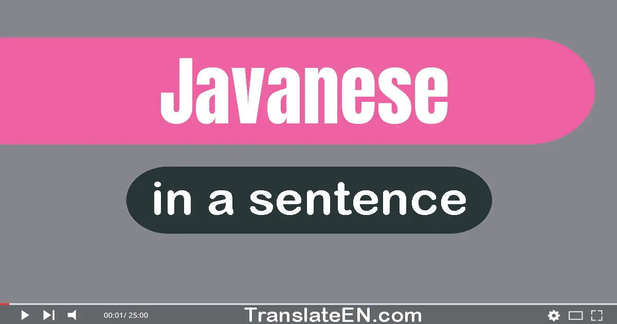 Javanese in a sentence