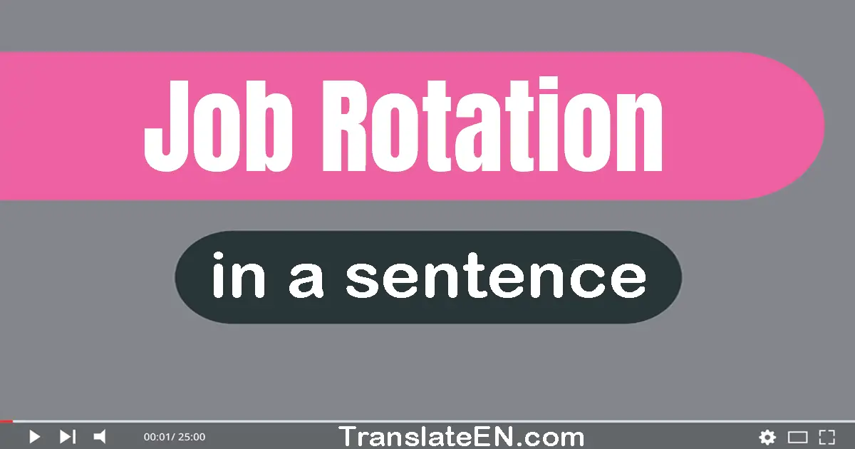 Job Rotation in a sentence