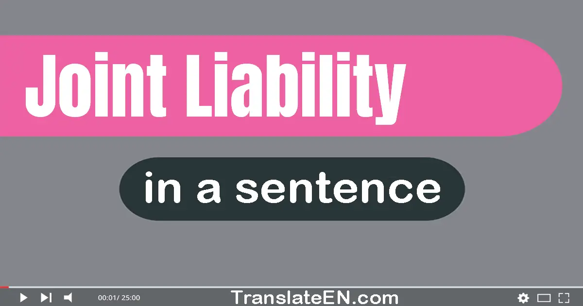 Joint Liability in a sentence