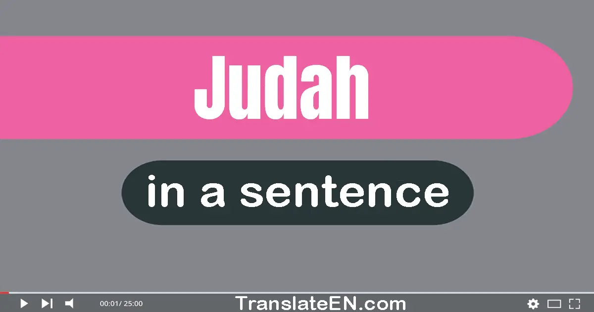 Judah in a sentence