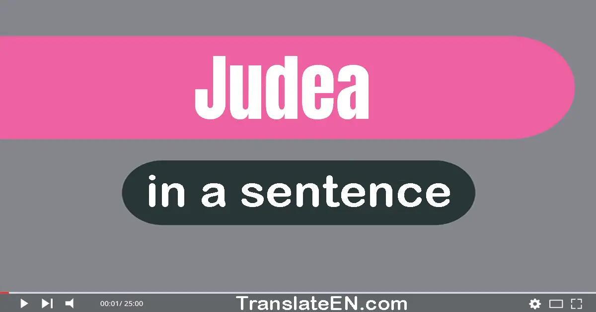 Judea in a sentence