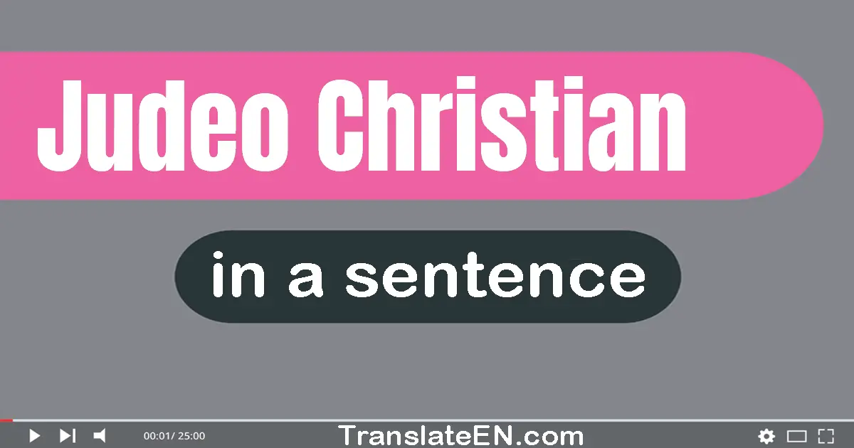 Judeo-christian in a sentence