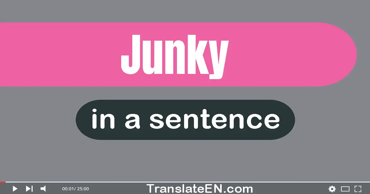 Junky in a sentence