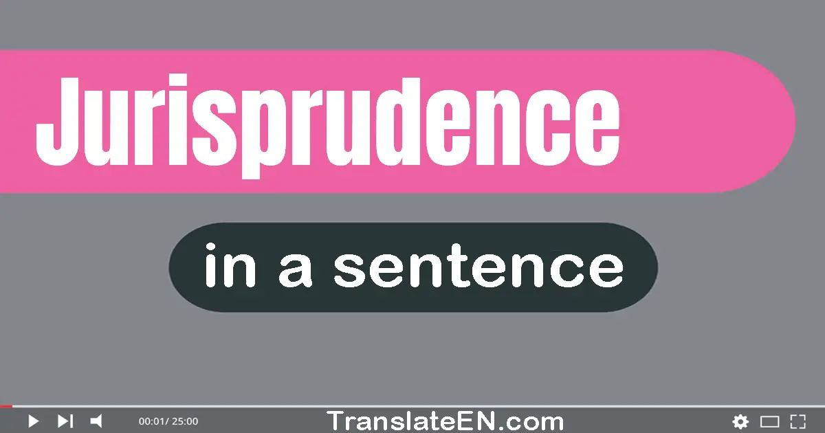 Jurisprudence in a sentence