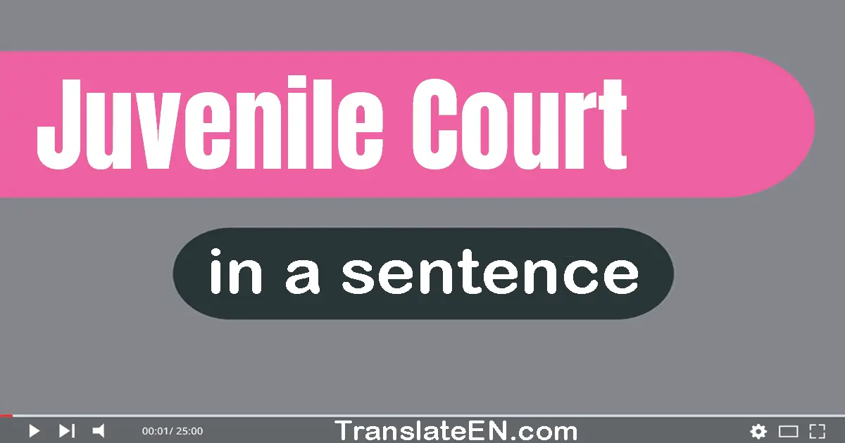 Juvenile Court in a sentence