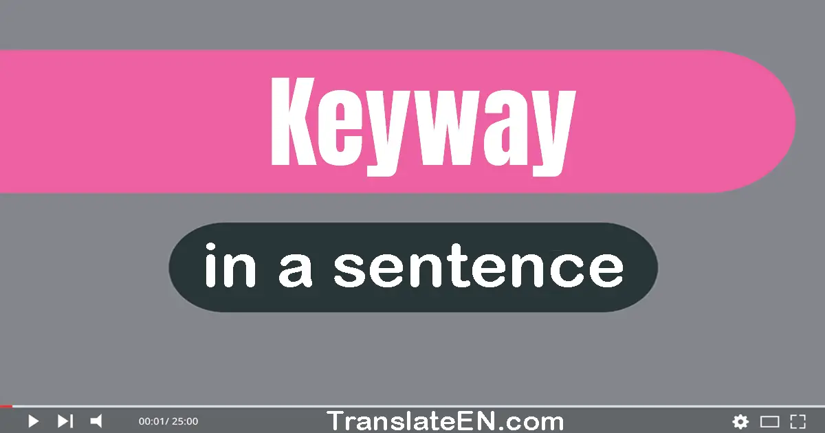 Keyway in a sentence