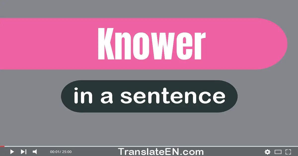 Knower in a sentence