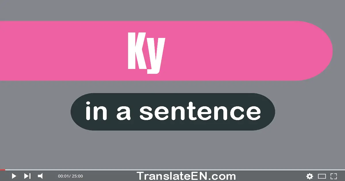 Use "ky" in a sentence | "ky" sentence examples