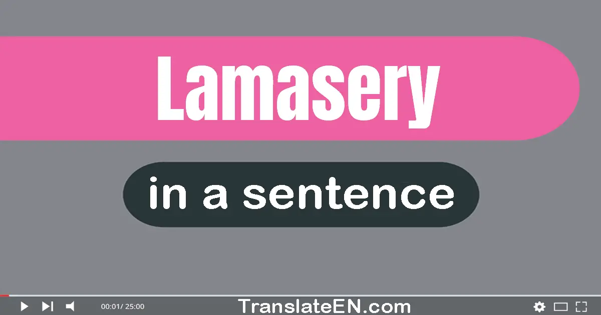 Lamasery in a sentence