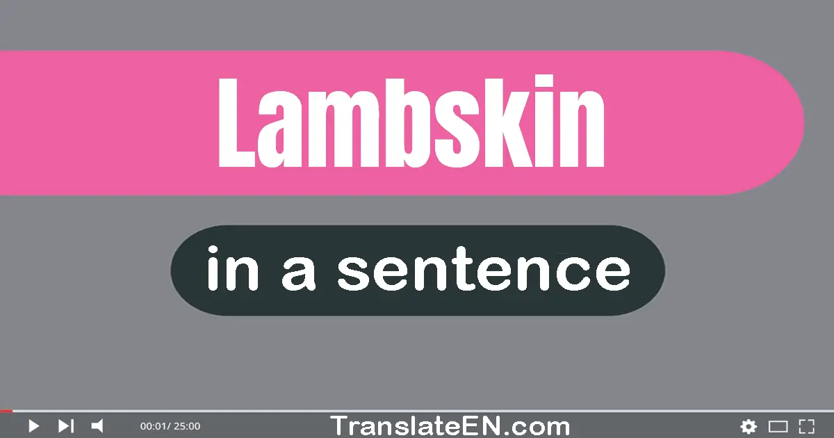 Lambskin in a sentence