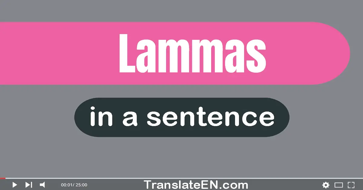 Lammas in a sentence