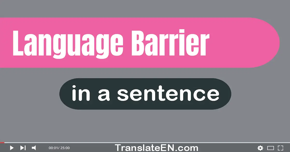 Language Barrier in a sentence