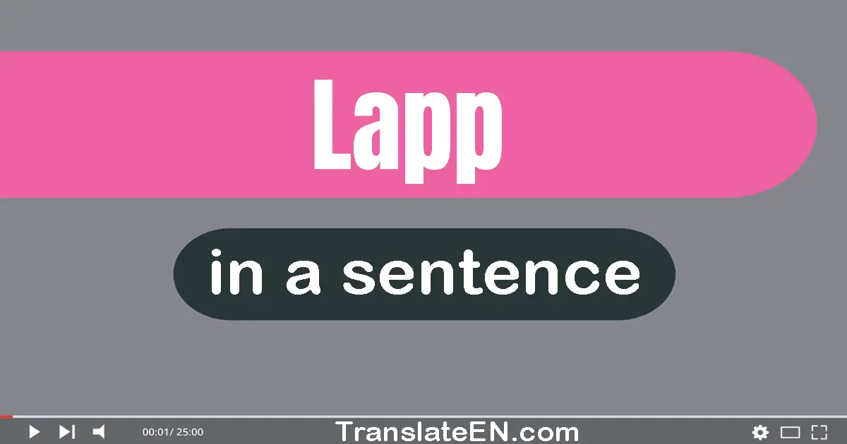 Lapp in a sentence